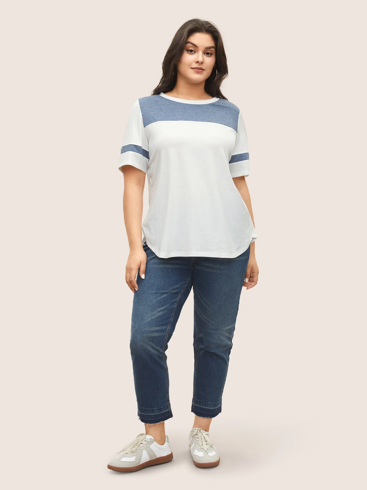 Supersoft Essentials Patchwork Contrast T-shirt sold by Bloomchic product image thumbnail 3