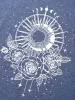 Moon & Star Print Round Neck Curved Hem T-shirt sold by Bloomchic