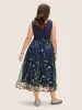 Mesh Floral Embroidered Wrap Sleeveless Dress sold by Bloomchic