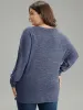 Plain Heather Patched Pocket Dolman Sleeve T-shirt sold by Bloomchic