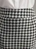Houndstooth Ruffle Hem Bodycon Skirt sold by Bloomchic
