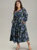Silhouette Floral Print Wrap Pocket Dress sold by Bloomchic