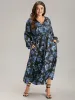 Silhouette Floral Print Wrap Pocket Dress sold by Bloomchic