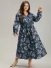 Silhouette Floral Print Wrap Pocket Dress sold by Bloomchic