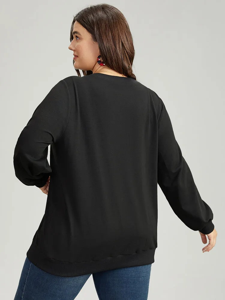 Christmas Elk Round Neck Sweatshirt sold by Bloomchic product image thumbnail 2