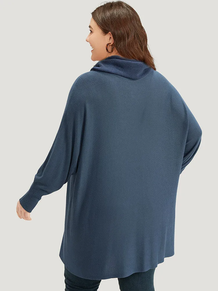 Supersoft Essentials Solid Turtle Neck Batwing Sleeve Pullover sold by Bloomchic product image thumbnail 2