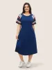 Contrast Striped Pocket Raglan Sleeve Dress sold by Bloomchic