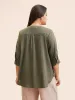 Solid Cross Straps Pleated Blouse sold by Bloomchic