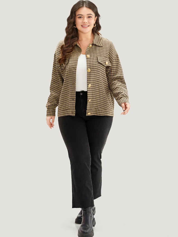 Houndstooth Pocket Metal Detail Jacket sold by Bloomchic product image thumbnail 4