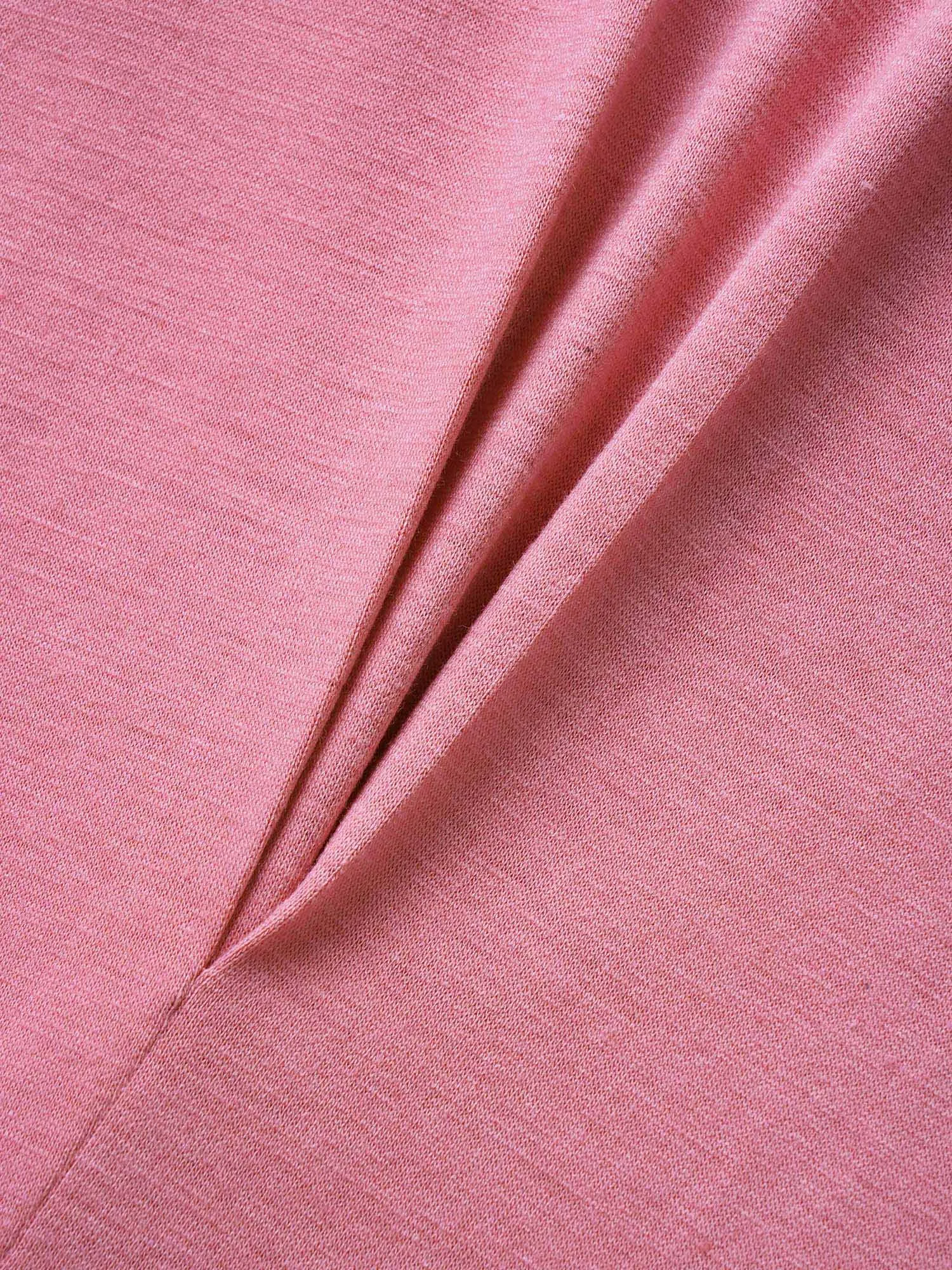 Solid Crew Neck Plicated Detail Dress sold by Bloomchic product image thumbnail 5