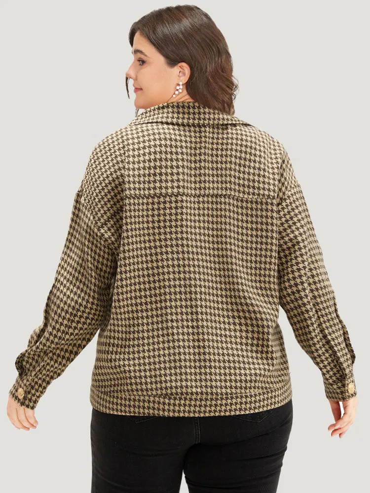 Houndstooth Pocket Metal Detail Jacket sold by Bloomchic product image thumbnail 2