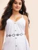 Rodeo Asymmetrical Patterned Metal Belt sold by Bloomchic