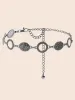 Rodeo Asymmetrical Patterned Metal Belt sold by Bloomchic
