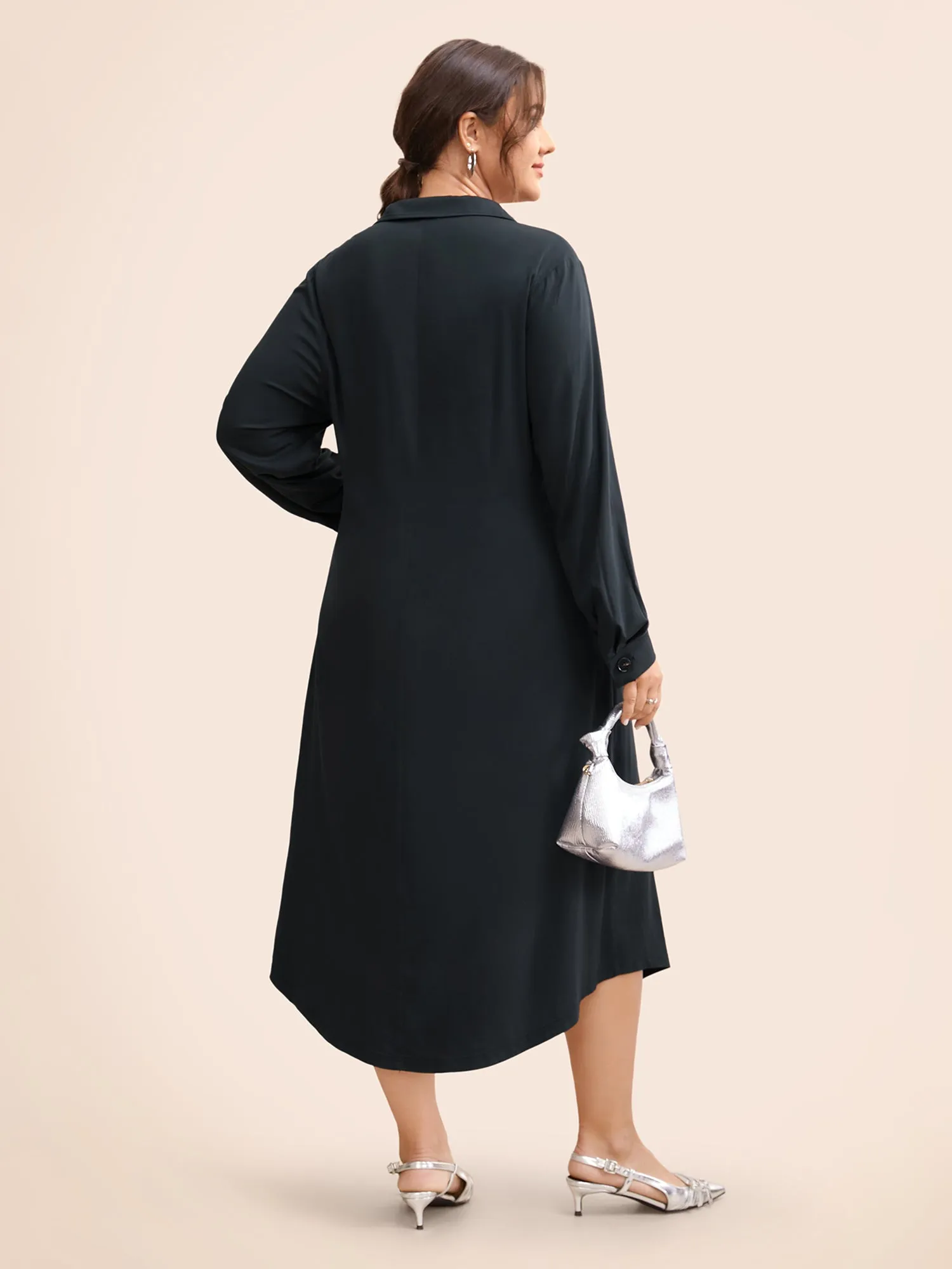 Stretch Woven Structured Midi Dress sold by Bloomchic product image thumbnail 5