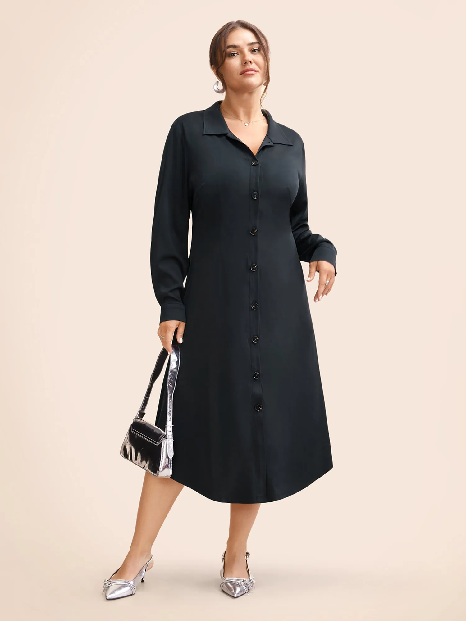 Stretch Woven Structured Midi Dress sold by Bloomchic product image thumbnail 2