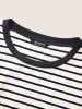Round Neck Striped Dolman Sleeve T-shirt sold by Bloomchic