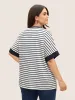 Round Neck Striped Dolman Sleeve T-shirt sold by Bloomchic