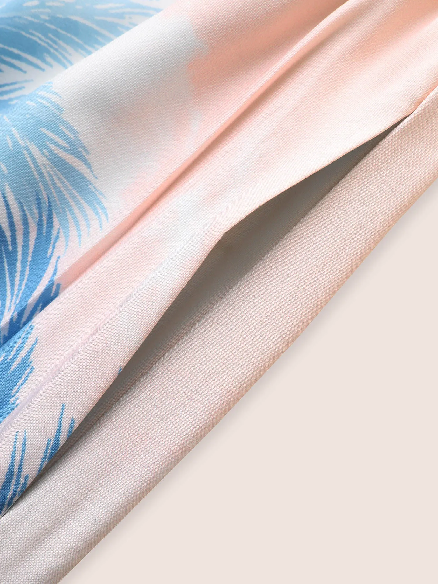 V Neck Warp Tropical Print Belted Dress sold by Bloomchic product image thumbnail 5