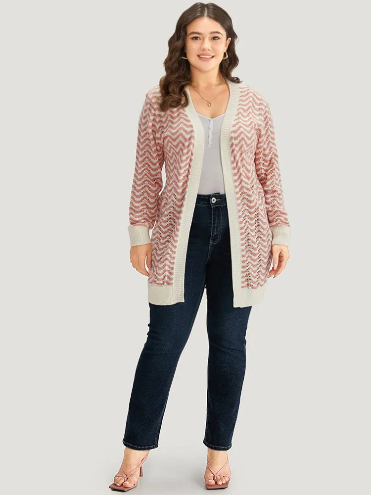 Water Ripple Open Front Tunic Cardigan sold by Bloomchic product image thumbnail 5