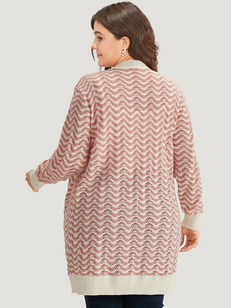 Water Ripple Open Front Tunic Cardigan sold by Bloomchic product image thumbnail 2