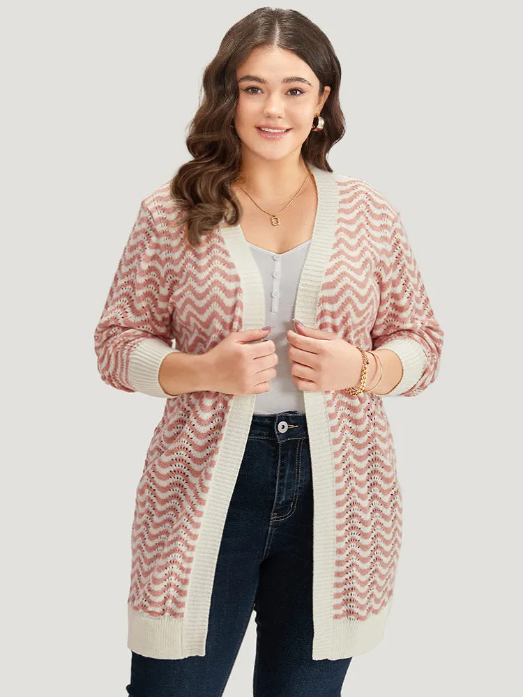 Water Ripple Open Front Tunic Cardigan sold by Bloomchic product image thumbnail 3