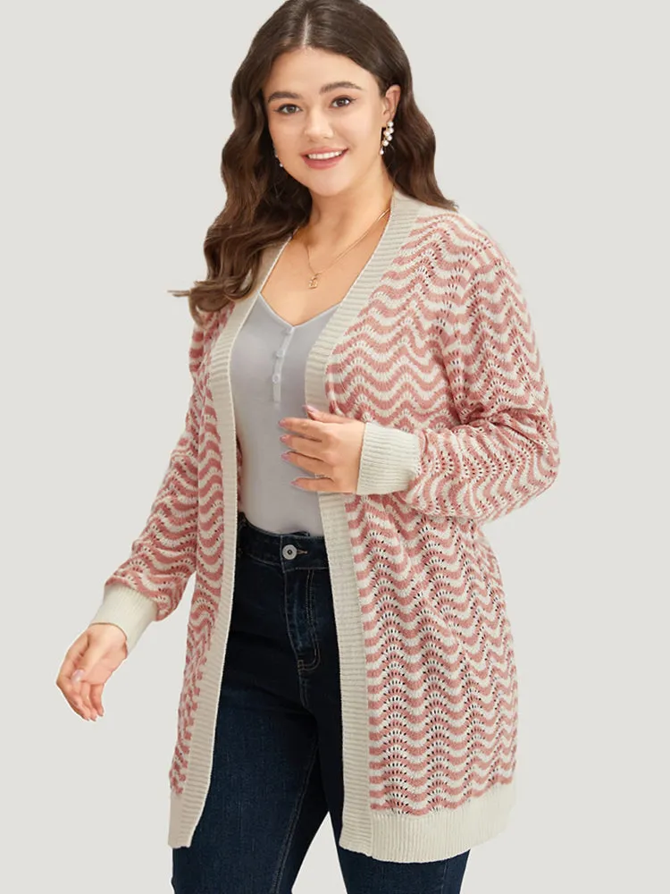 Water Ripple Open Front Tunic Cardigan sold by Bloomchic product image thumbnail 4