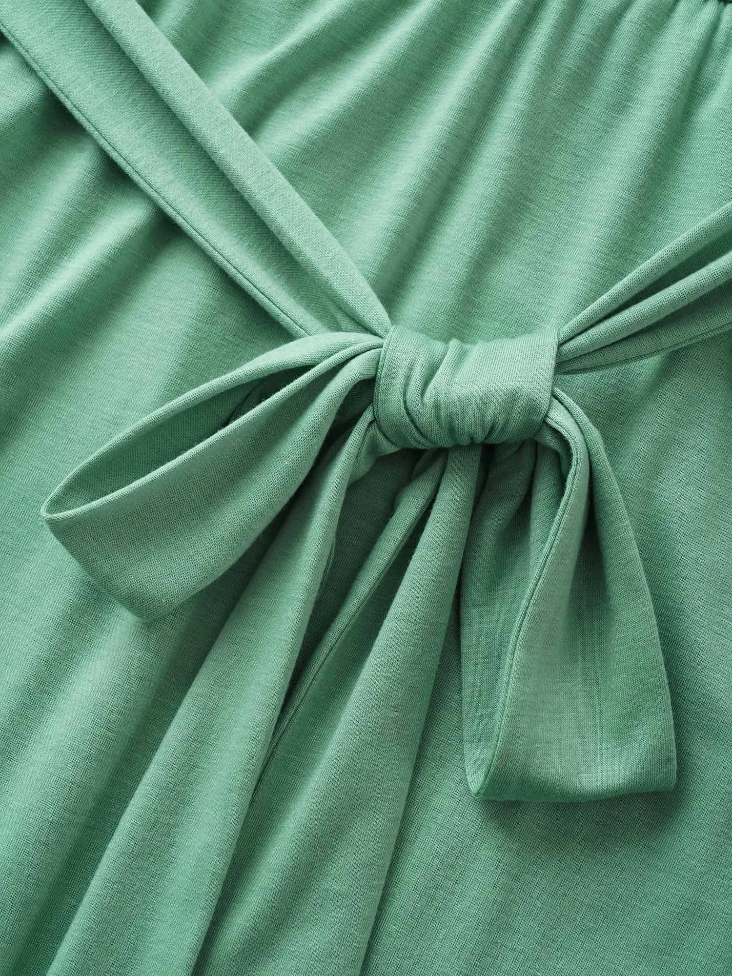 Supersoft Essentials Solid Belted Patchwork Hem Dress sold by Bloomchic product image thumbnail 5