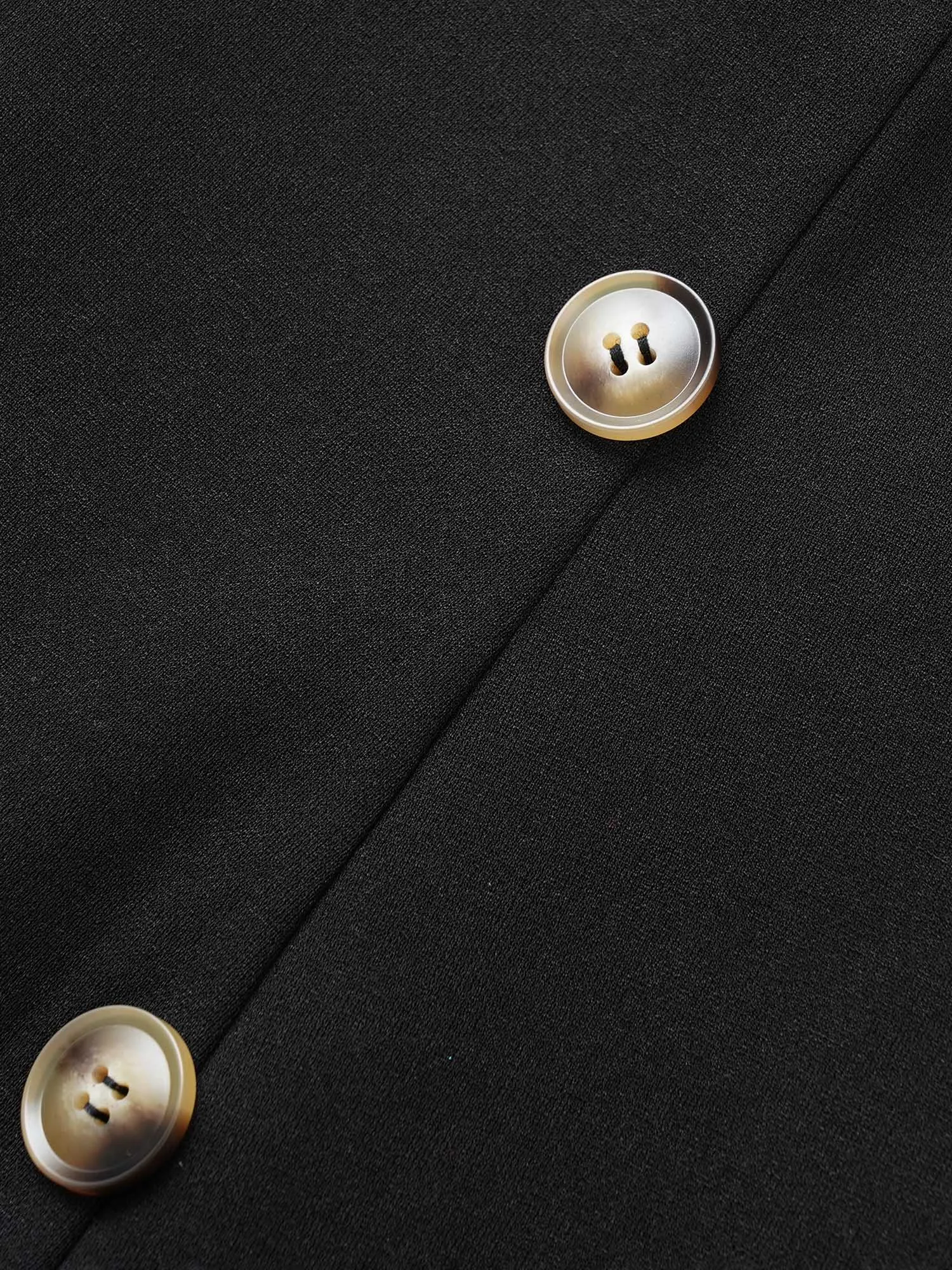 Square Neck Button Detail Gathered Split Side Dress sold by Bloomchic product image thumbnail 5