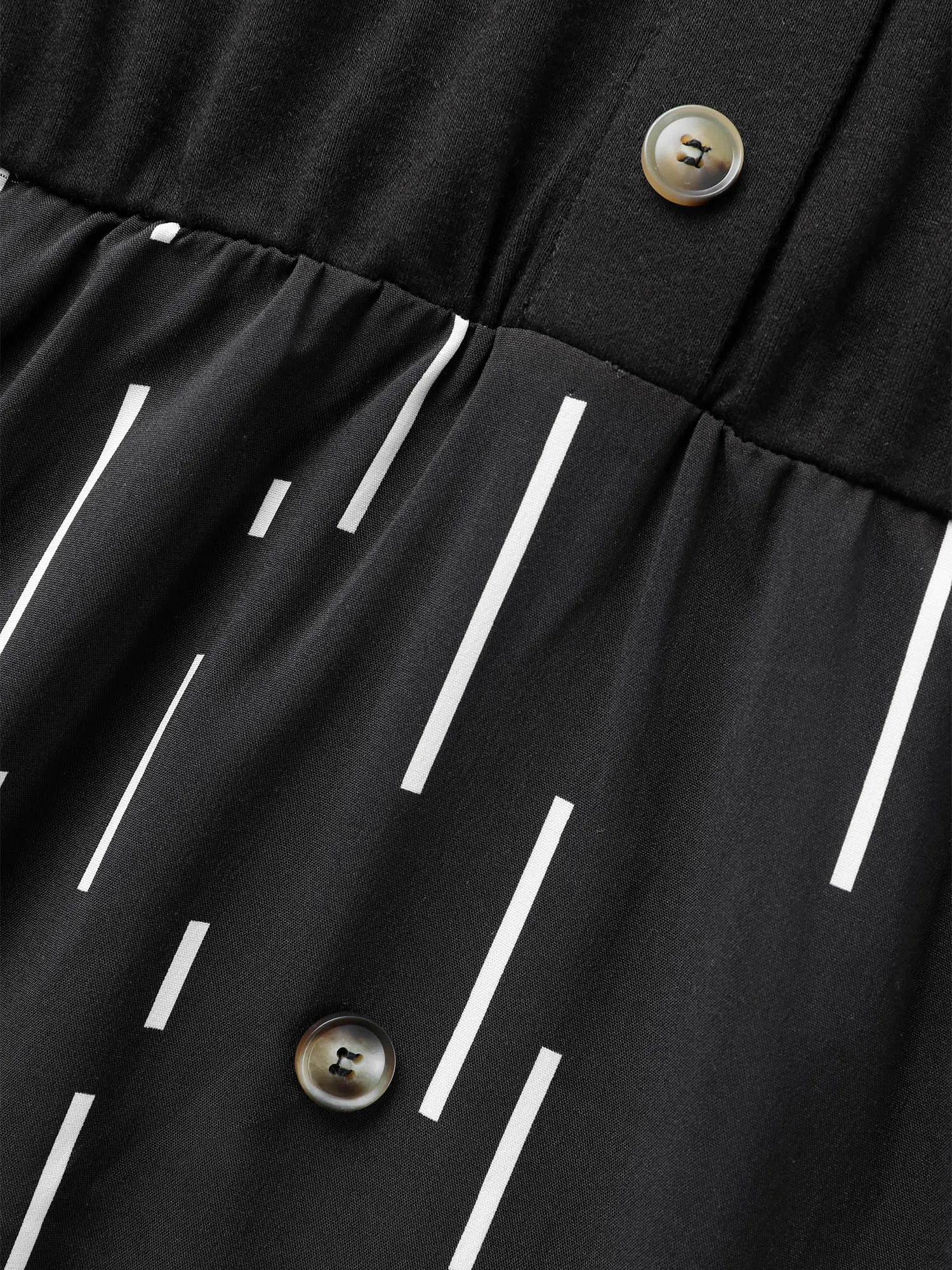 Striped Patchwork Button Detail Belted Dress sold by Bloomchic product image thumbnail 5