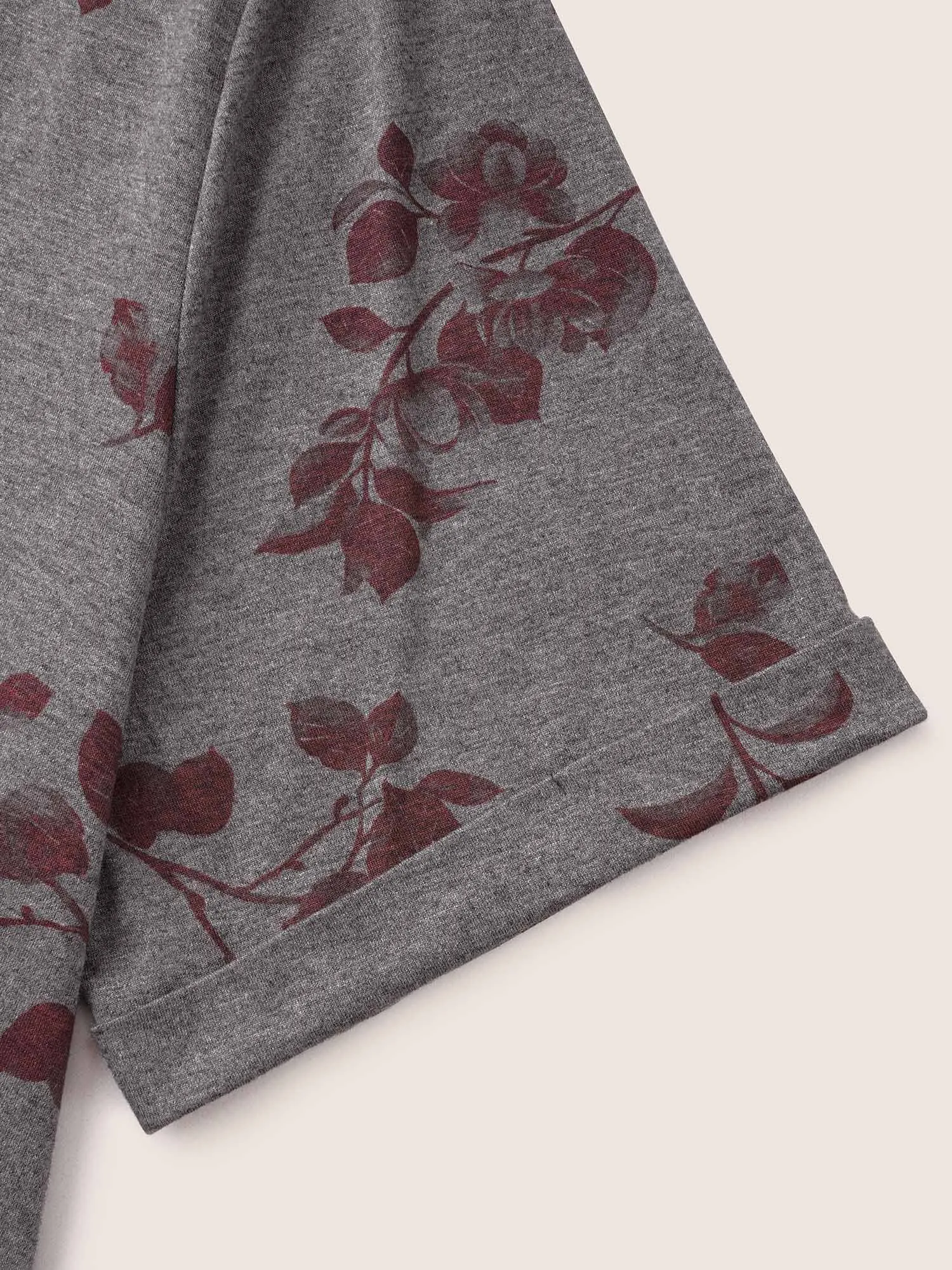 Plants Print Roll Hem T-shirt sold by Bloomchic product image thumbnail 5