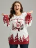 Graphic Christmas Round Neck Sweatshirt sold by Bloomchic