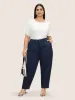 Plain Pleated Pocket High Rise Pants sold by Bloomchic