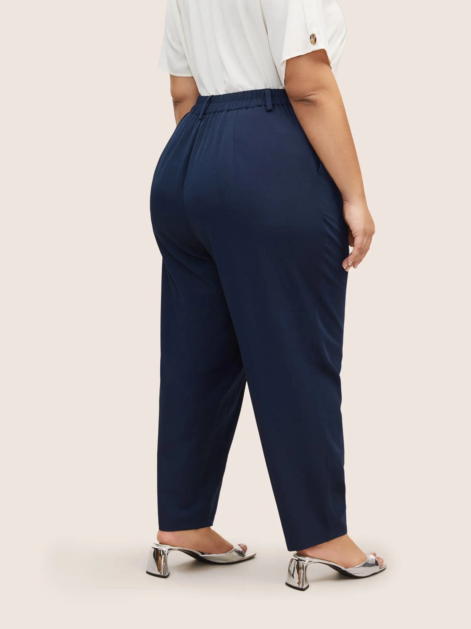 Plain Pleated Pocket High Rise Pants sold by Bloomchic product image thumbnail 2