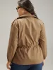 Solid Lapel Collar Drawstring Button Detail Coat sold by Bloomchic