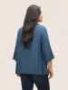 Cowl Neck Plain Bell Sleeve Blouse sold by Bloomchic