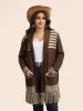 Woolen Tassels Pockets Open Cardigan sold by Bloomchic