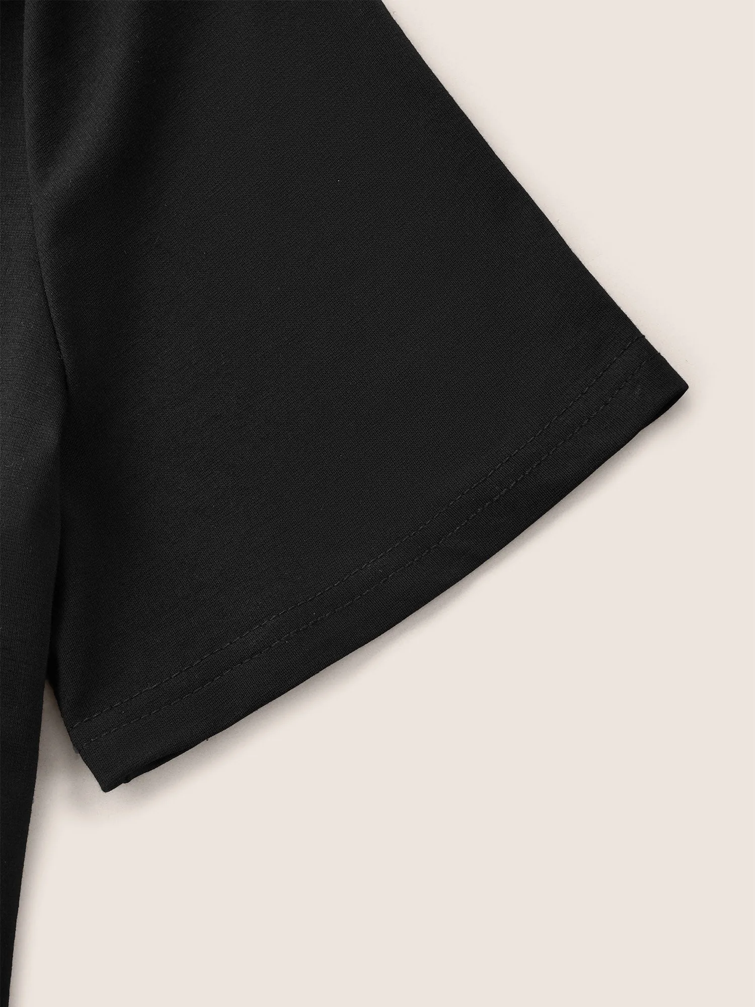 Basic Solid Color U Neck T-shirt sold by Bloomchic product image thumbnail 5