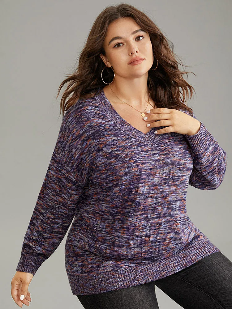 Drop Shoulder Ombre Heather Pullover sold by Bloomchic product image thumbnail 3
