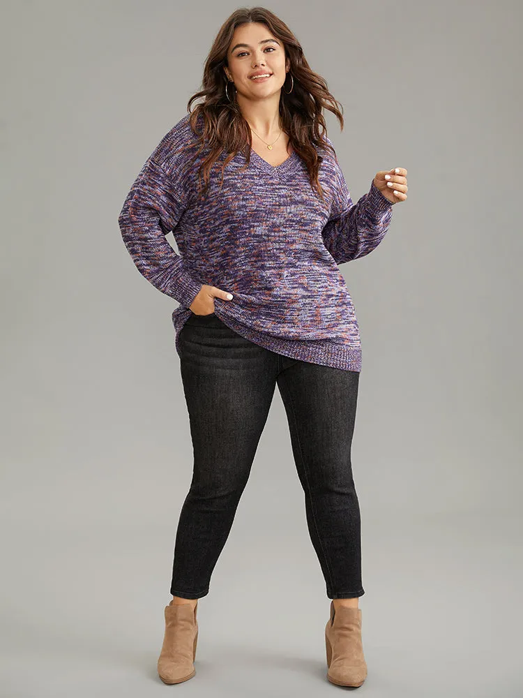 Drop Shoulder Ombre Heather Pullover sold by Bloomchic product image thumbnail 4