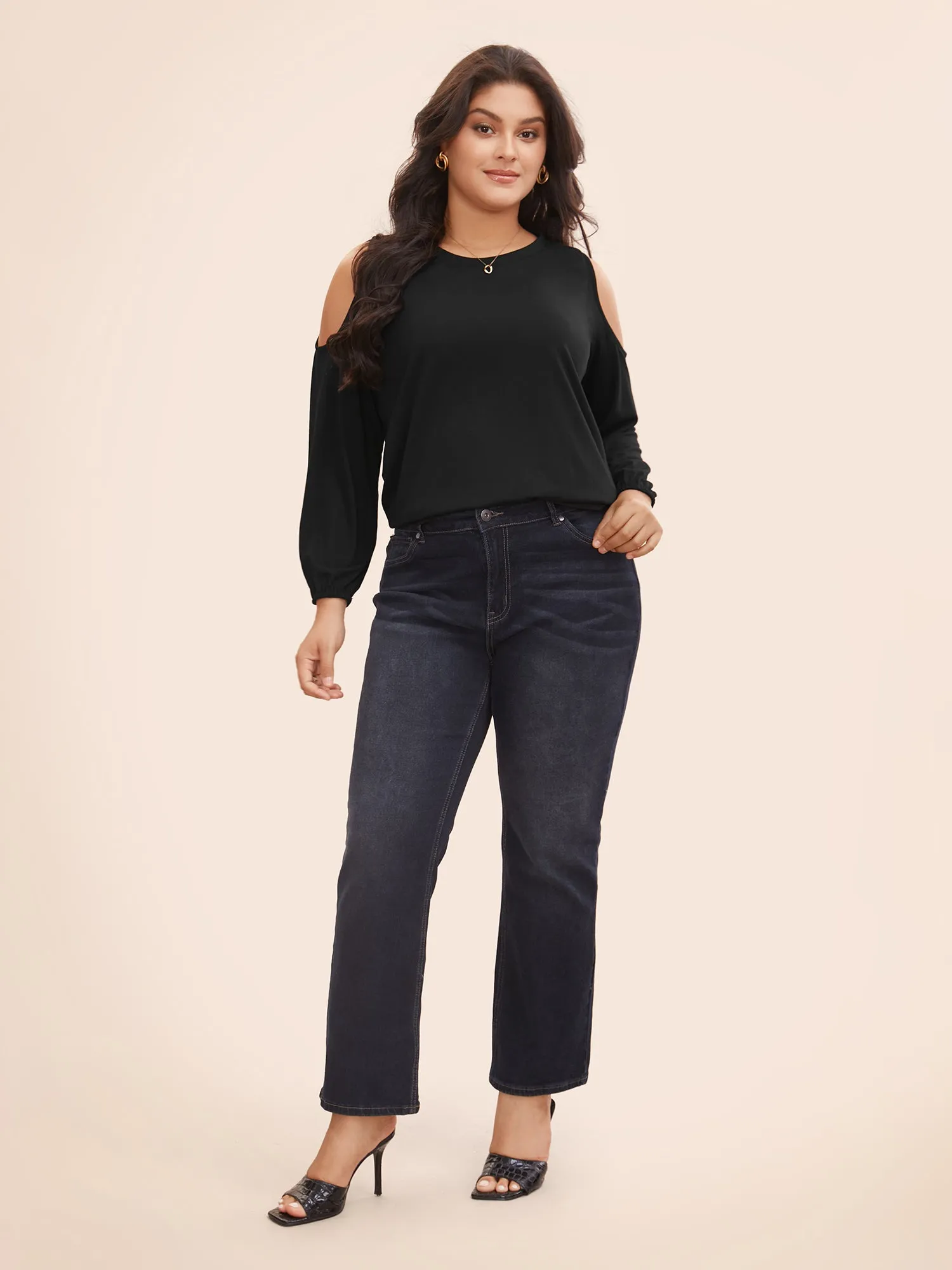 Supersoft Essentials Solid Cold Shoulder T-shirt sold by Bloomchic product image thumbnail 3