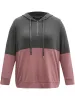 Colorblock Contrast Half Zip Hooded Sweatshirt sold by Bloomchic