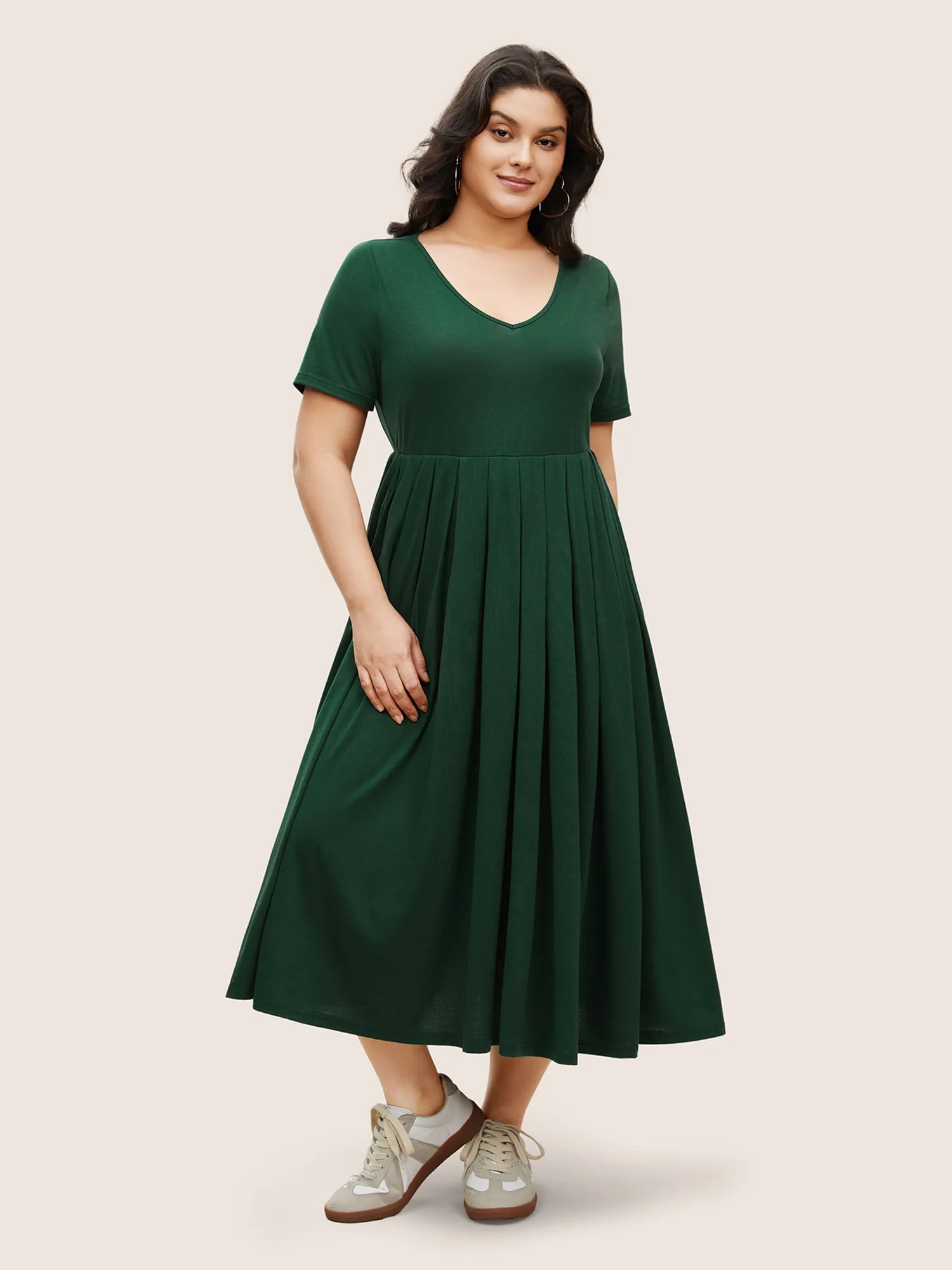 Supersoft Essentials Plain Pleated Dress sold by Bloomchic product image thumbnail 2