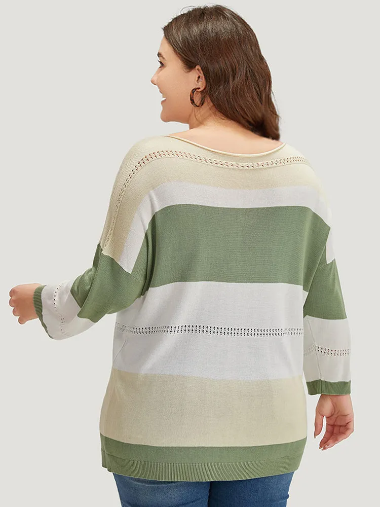 Supersoft Essentials Colorblock Eyelet Batwing Sleeve Pullover sold by Bloomchic product image thumbnail 2