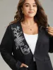 Floral Embroidered Hook Buckle Pocket Blazer sold by Bloomchic