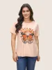 Crew Neck Art & Design Butterfly Print T-shirt sold by Bloomchic