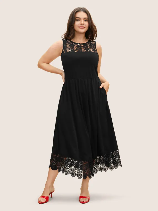 Crochet Lace Midi Tank Dress sold by Bloomchic