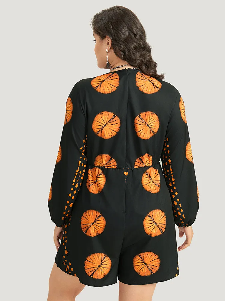 Halloween Graphic Surplice Neck Bowknot Romper sold by Bloomchic product image thumbnail 2