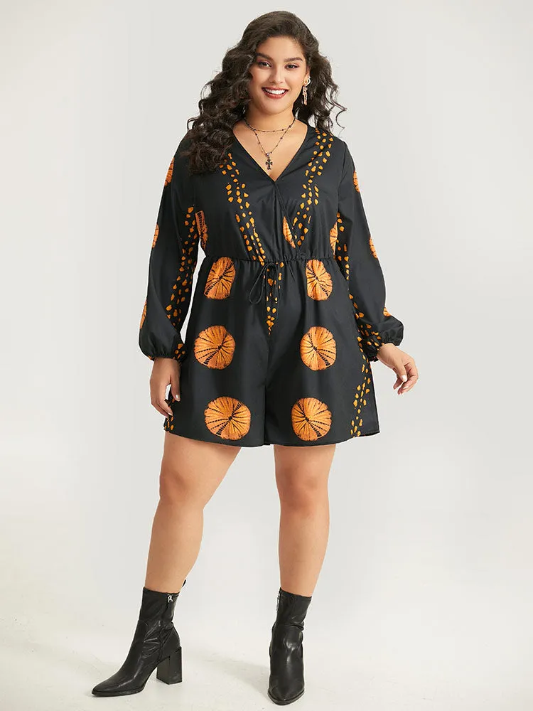 Halloween Graphic Surplice Neck Bowknot Romper sold by Bloomchic product image thumbnail 4