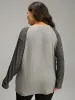 Contrast Button Detail Raglan Sleeve T-shirt sold by Bloomchic