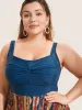 Colored Striped Twist Front Patchwork Swim Dress sold by Bloomchic